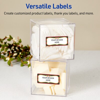 Avery Rectangle Multipurpose Labels, 1" x 2-5/8", White, 160/Pack (19479370508)