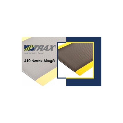 NoTrax Airug Anti-Fatigue Commercial Specialty Floor Mat, 36 x 24, Black/Yellow (410S0523BY)
