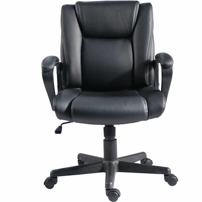 Lorell SOHO Mid-Back Chair, Black (LLR81810)