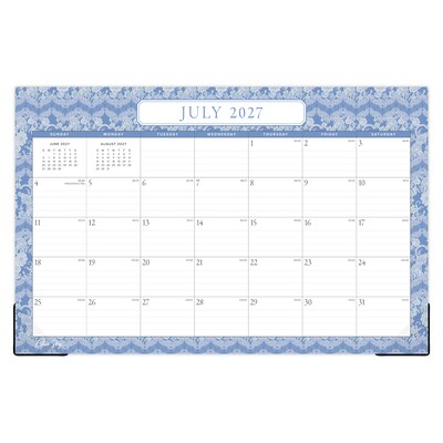 2027 Blue Sky 17" x 11" Monthly Desk Pad Calendar, White/Blue (160303)