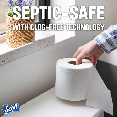 Scott 1-Ply Standard Toilet Paper, White, 1000 Sheets/Roll, 12 Rolls/Case (10060)