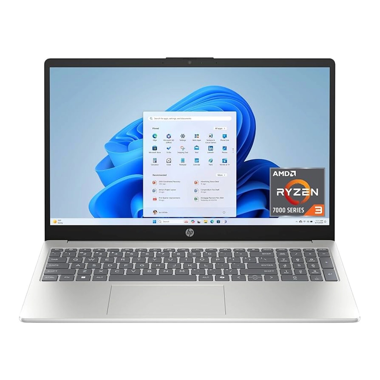 HP 15.6 Touchscreen Laptop, AMD Ryzen 3 7320U, 8GB RAM, 256GB SSD, Windows 11 Home (B8QH9UA)