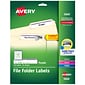 Avery TrueBlock Laser/Inkjet File Folder Labels, 2/3" x 3 7/16", Purple, 750 Labels Per Pack (5666)