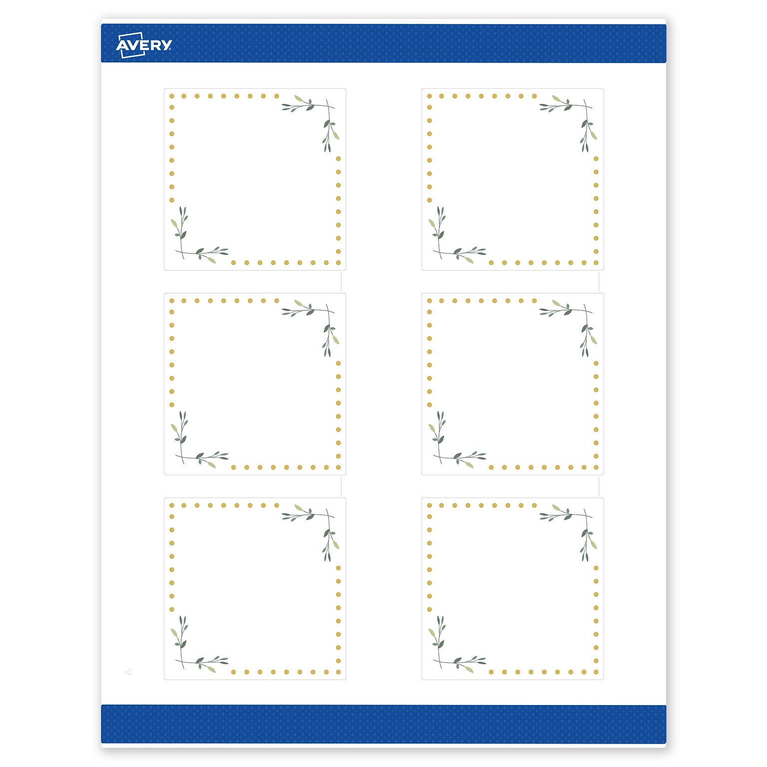 Avery Laser/Inkjet Square Multipurpose Labels, 3 x 3, White, 60/Pack (S00DN6)