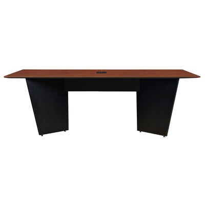 Regency Array 96"W x 48"D Conference Table With Grommet, Cherry/Black (ACT9648CHBK)
