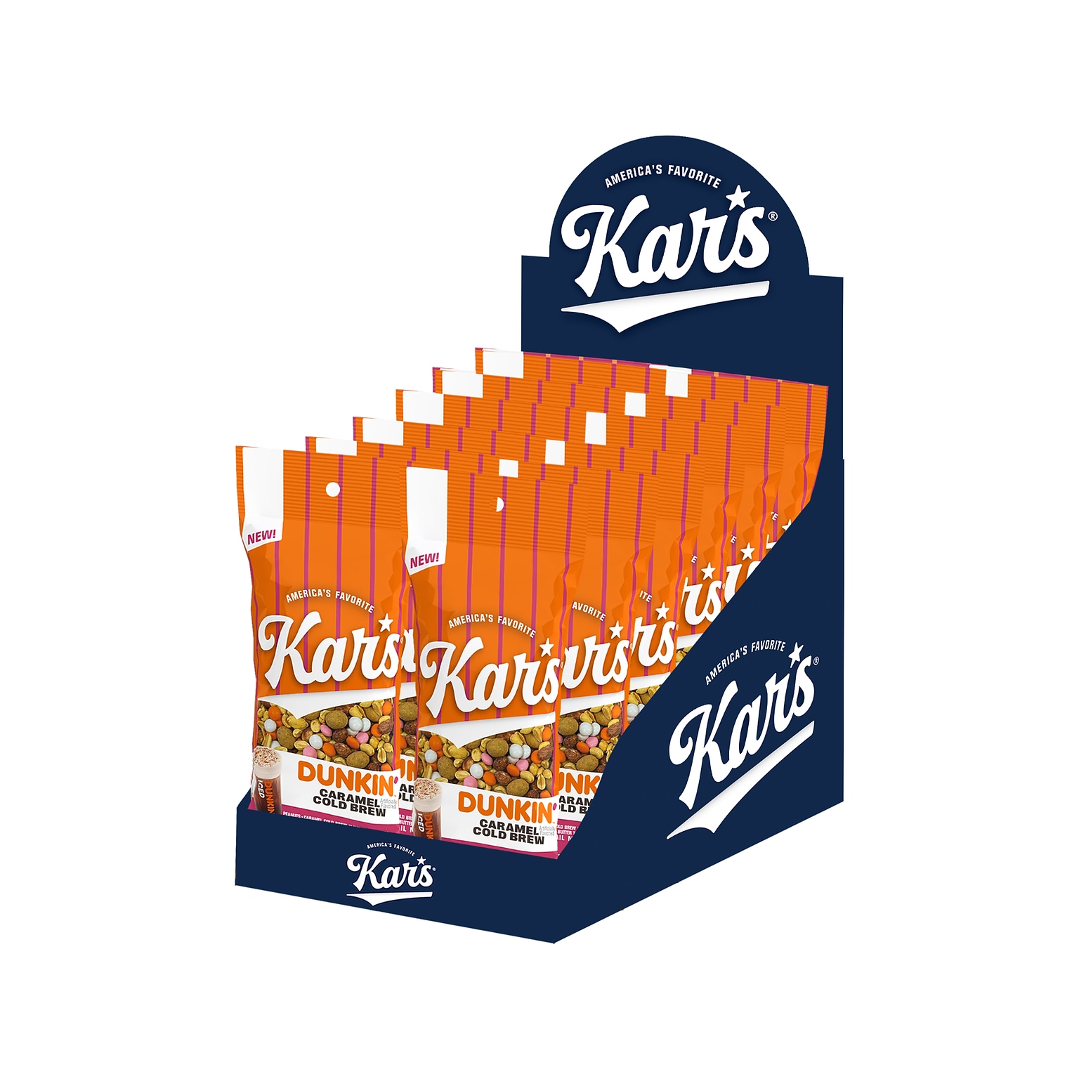 Kars Dunkin Caramel Cold Brew Trail Mix, 2 oz., 12 Bags/Box (7168)