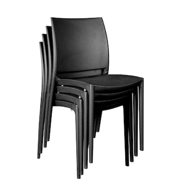 Regency Niche Terrace 5-Piece Square Dining Set, 31.5"D x 31.5"W, Black (TOB3131BK41BK)