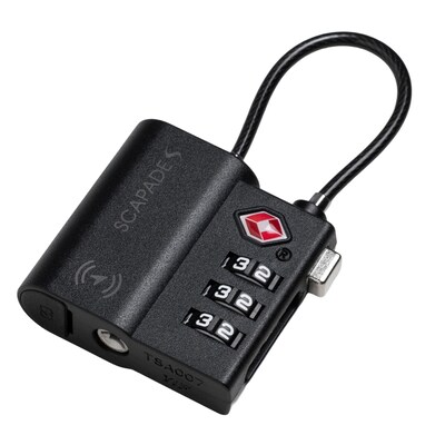 Scapade AirLock 3-Digit Combination Lock, Black (SCAPSLOCK)