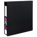 Avery 3 3-Ring Non-View Binders, D-Ring, Black (08728/08702)
