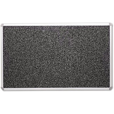 Recycled Rubber-Tak Tackboard, 72 x 48, Black w/Aluminum Frame
