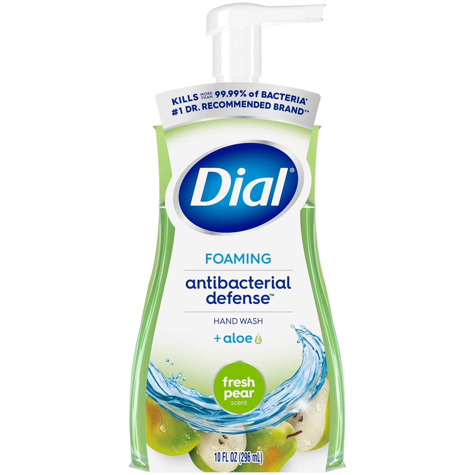 Dial Antibacterial Foaming Hand Soap, Fresh Pear Scent, 8/Carton (017000347219)