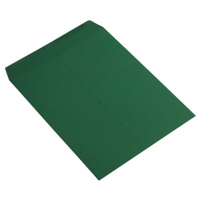 JAM Paper Open End Catalog Envelopes, 10" x 13", Dark Green, 25/Pack (31287538)