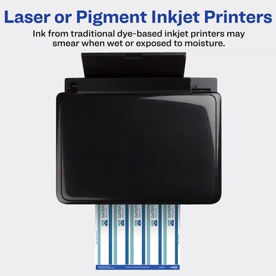 Avery Waterproof Laser/ Inkjet Wraparound Labels, 1.25 x 9.75, White, 40 Labels/Pack (22845)
