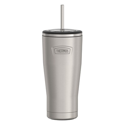 Thermos Icon Stainless Steel Vacuum Insulated Cold Tumbler with Straw, 24 oz., Matte (IS1112MS4)