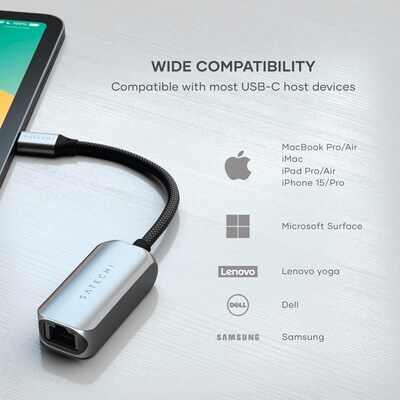 Satechi USB-C 2.5 Gigabit Ethernet Adapter, Space Gray (ST-AE25M)