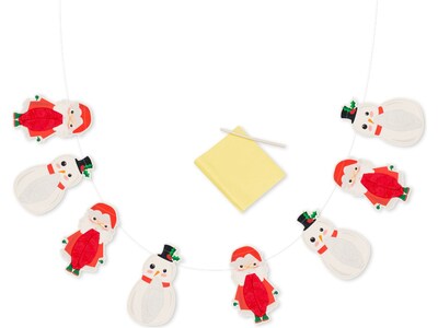Pukka Party Santa & Snowman Christmas Paper Balloon Garland, Multicolor (PTY531)