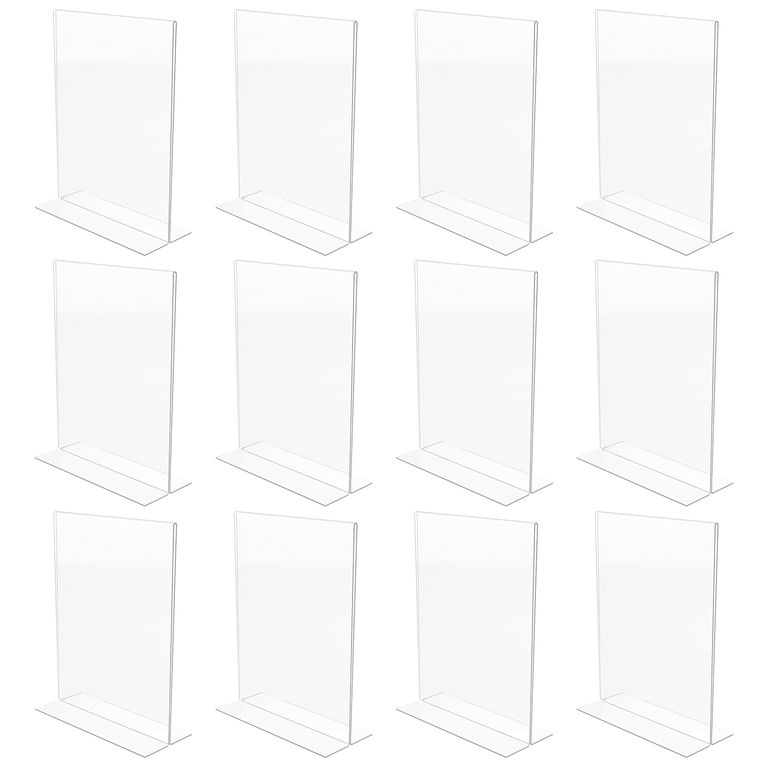 Staples® Sign Holder, 8.5 x 11, Clear Plastic, 12/Pack (28180)