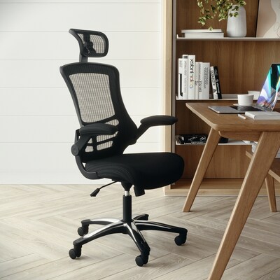 Flash Furniture Kelista Ergonomic Mesh Swivel High-Back Executive Office Chair, Black (BLX5H)