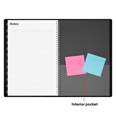 2027 Staples 8" x 12" Monthly Planner, Faux Leather Cover, Black (ST63596-27)