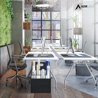 AdirOffice 12-Slot Roll File, 22.24"H x 15.55"W x 15.55"D, Black (ADI627-WBLK)