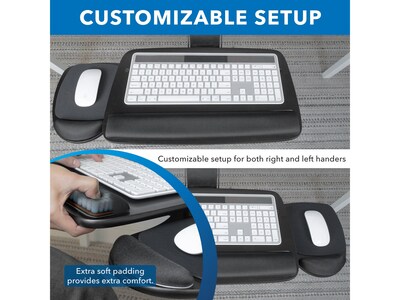 Mount-It! Adjustable Keyboard and Mouse Tray, Black (MI-7149)