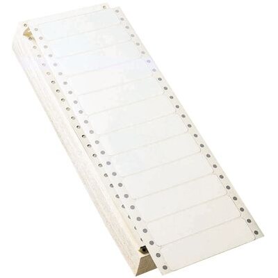 Quill Brand® Dot Matrix 1-Across Perforated Address Labels, 3-1/2 x 15/16, White, 5000/Box (Comparable to Avery 4013)