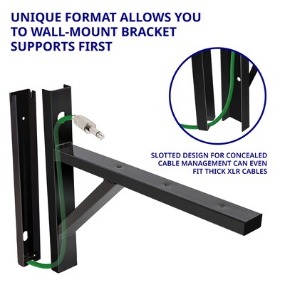 LyxPro Wall Mount Speaker Bracket, 2/Set (LYXWSB15B)