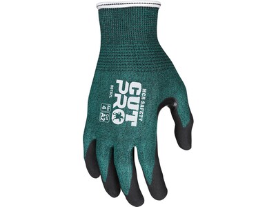 MCR Safety Cut Pro Hypermax Fiber/Nitrile Work Gloves, Medium, A2 Cut Level, Green/Black, Pair (96782M)