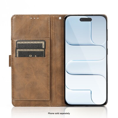 SaharaCase Indy Wallet Case for iPhone Air, Shock Absorbing, Canyon Brown (CP00939)