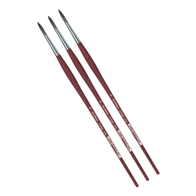 da Vinci COLLEGE Oil and Acrylic Synthetic Student Round Brush, 3 Brushes/Pack (DVXVA873010-3)
