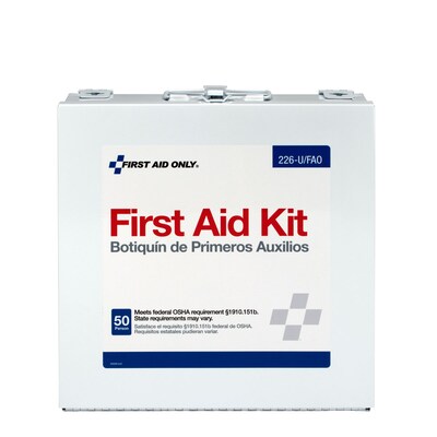 First Aid Only Unitized First Aid Kit, Metal Case, 50 People, 191 Pieces (226-U/FAO)