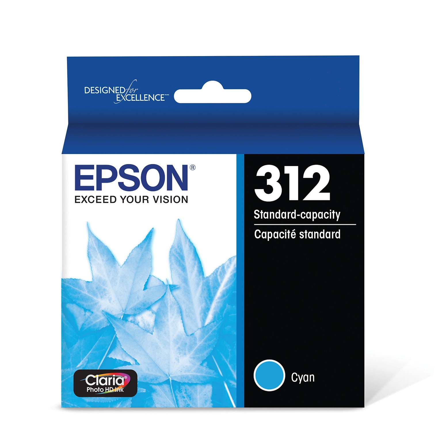 Epson T312 Cyan Ink Cartridge, Standard Yield