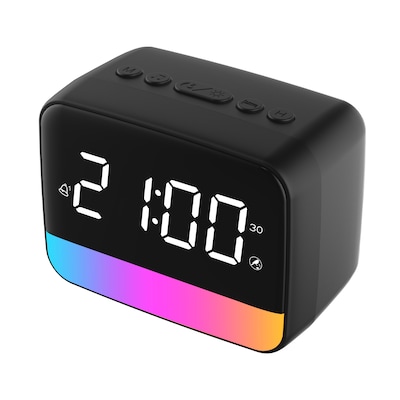 LAX White Noise Alarm Clock, Black