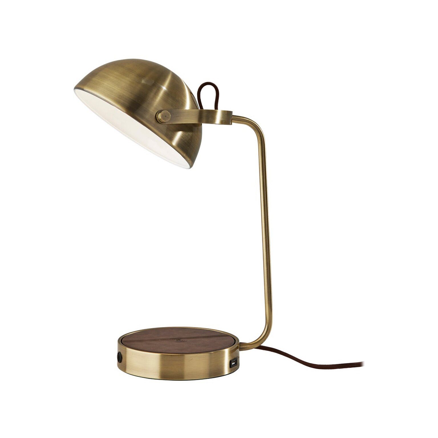Adesso Brooks Desk Lamp, 18, Antique Brass (3000-21)