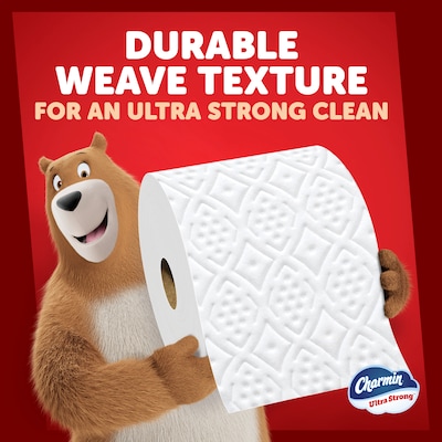 Charmin Ultra Strong Mega Toilet Paper, 2-Ply, White, 198 Sheets/Roll, 12 Rolls/Pack (32173/4170)