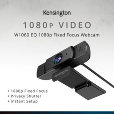 Kensington W1060 EQ 1080p Fixed Focus Webcam, Black (K81171WW)