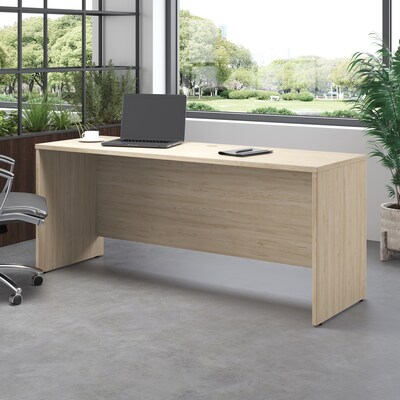 Bush Business Furniture Studio C 72"W Credenza Desk, Natural Elm (SCD372NE)