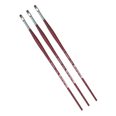 da Vinci COLLEGE Oil and Acrylic Synthetic Bristle, Filbert Brush, 3/Bundle (DVXVA87506-3)