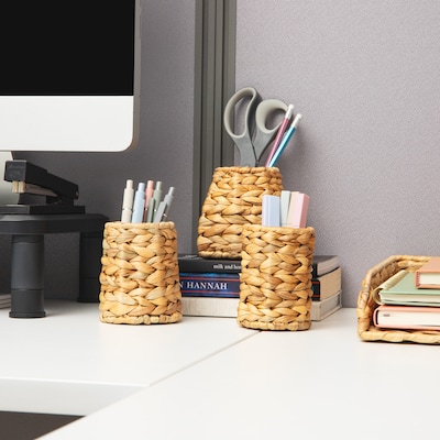 Mind Reader Pen Holder, Brown, 3/Set (PENRAT3-BRN)