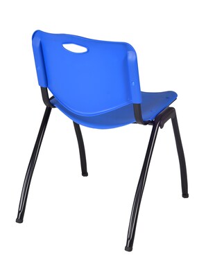 Regency Kobe 60" Flip Top Mobile Mahogany Training Table & 2 'M' Stack Chairs, Blue (MKFT6024MH47BE)