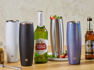 Stainless Steel Beer Glass with Lid, 24 oz - Steel