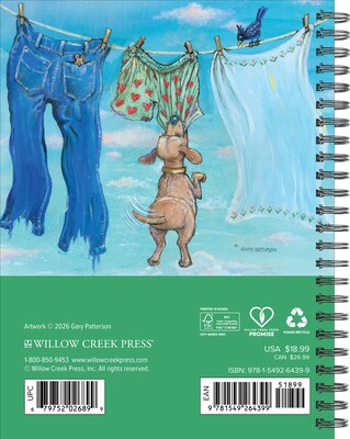 2027 Willow Creek Dogs by Gary Patterson 6.5 x 8.5 Weekly & Monthly Desk Calendar (64399)