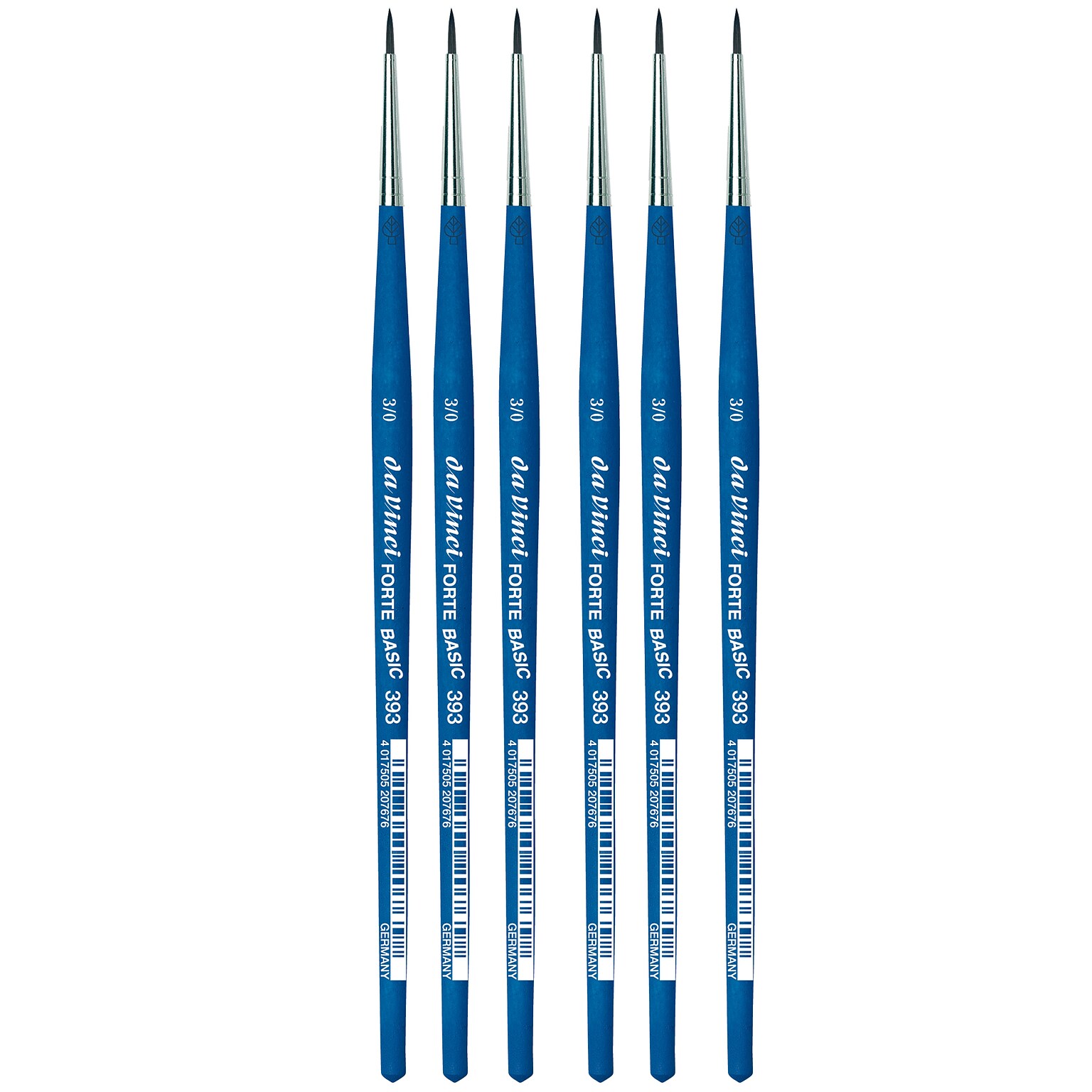 da Vinci FORTE BASIC Acrylic Synthetic Student Round Brush, 6 /Pack (DVXVA393N3-6)