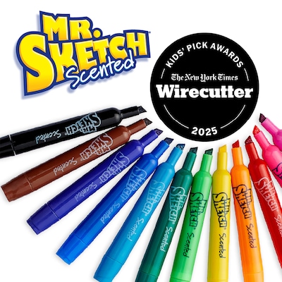 Mr. Sketch Washable Markers, Chisel & Fine Tip, Assorted Colors, 40/Box (2234901)