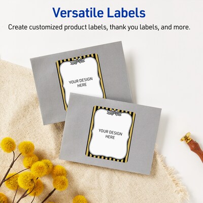 Avery Rectangle Laser/Inkjet Multipurpose Labels, 4" x 3-1/3", White, 40/Pack (19479370948)