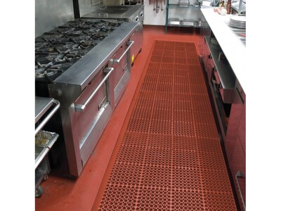 NoTrax San-Eze II Anti-Fatigue Mat, 39" x 29.25", Red (T11S3929RD)