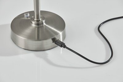 Adesso Ritchie LED Table Lamp, Brushed Steel (2601-22)