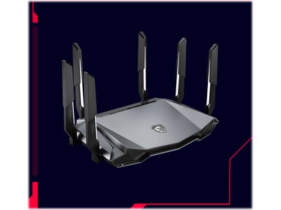 MSI RadiX AXE6600 AX6600 Tri Band MU-MIMO WiFi 6E Gaming Router, Black/Red (RADIXAXE6600)