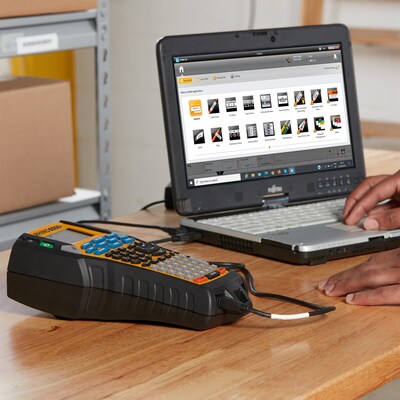 Dymo Rhino 6000+ Portable Non-Thermal Label Maker, Black & Yellow (2122499)