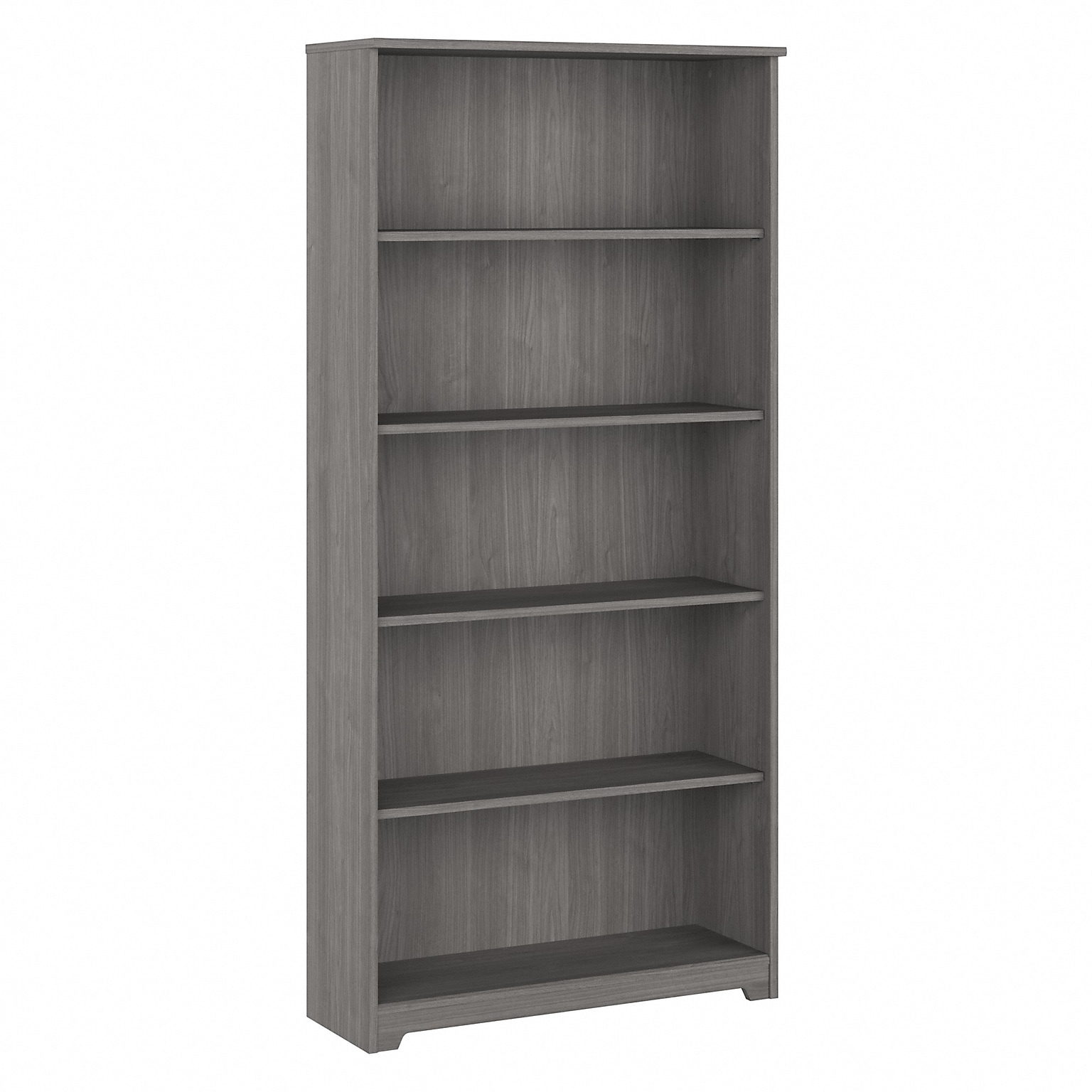 Bush Furniture Cabot Tall 66H 5-Shelf Bookcase with Adjustable Shelves, Modern Gray (WC31366)